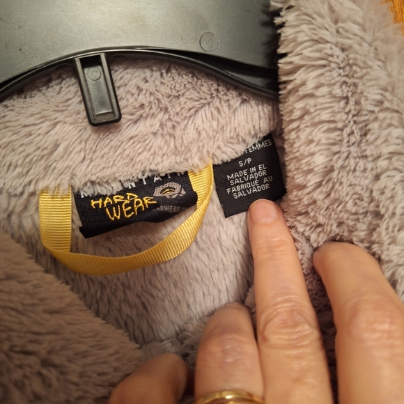 Mountain Hardwear Monkey Fleece Jacket Women’s S/P Fuzzy Polartec Gray Gorpcore - Picture 4 of 6